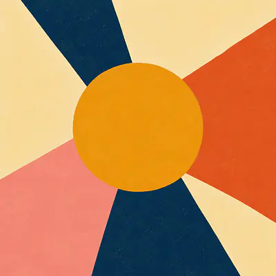 Sun Dial Blocks – Mediterranean Retro Wall Art primary image