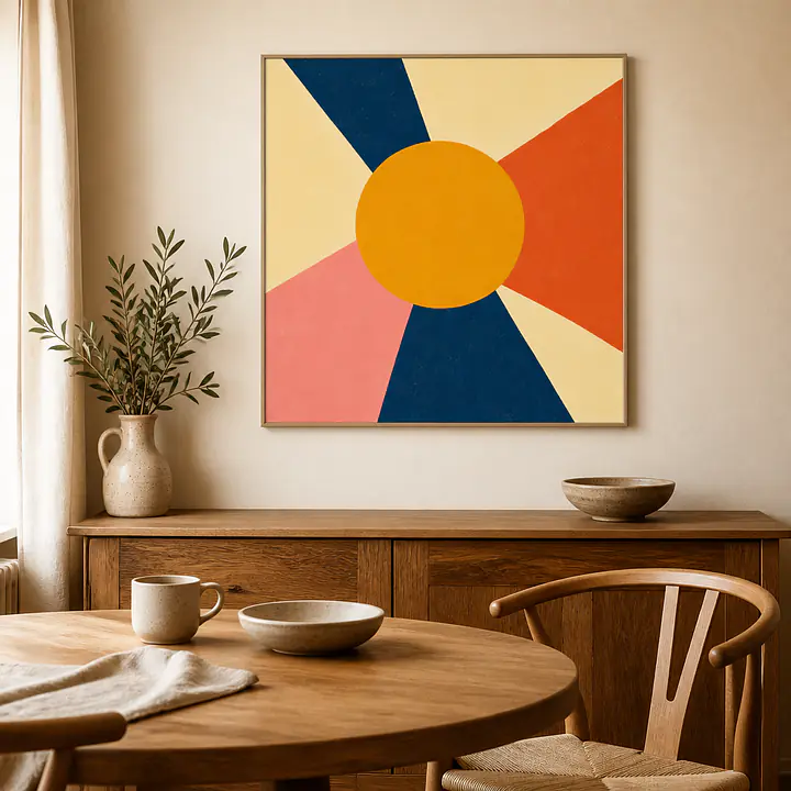 Sun Dial Blocks – Mediterranean Retro Wall Art