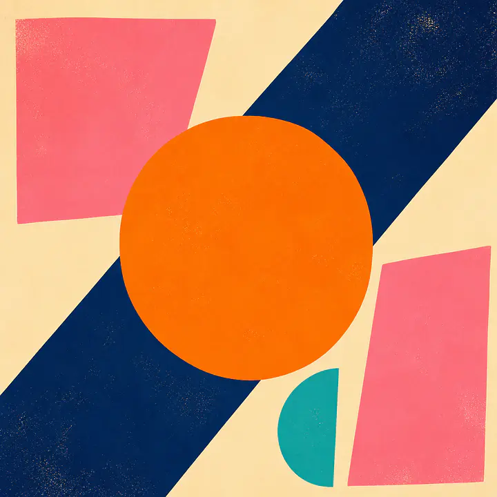 Orange Axis — Mediterranean Retro Wall Art