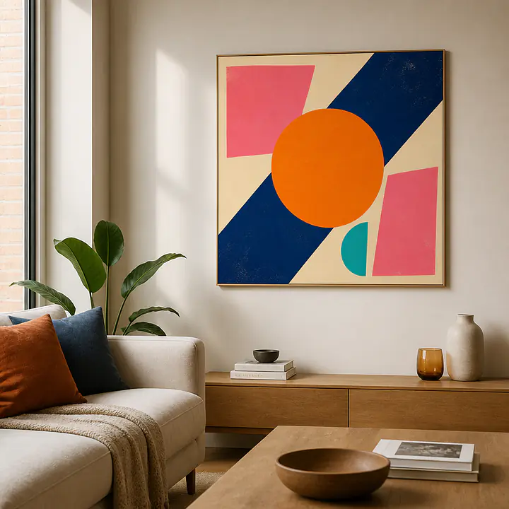 Orange Axis — Mediterranean Retro Wall Art
