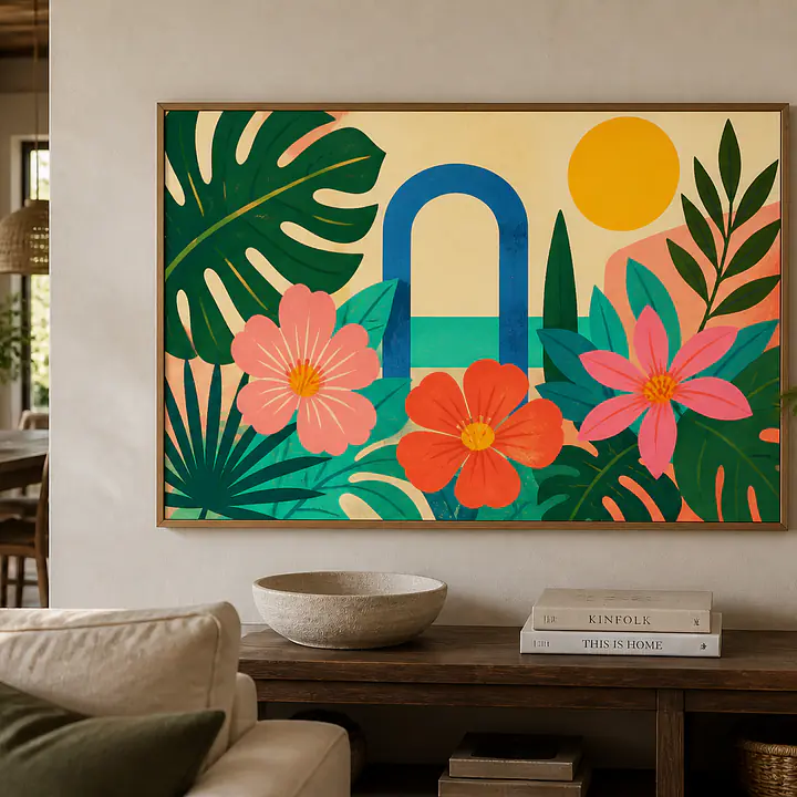 Garden at Noon – Mediterranes Retro-Wandbild secondary image