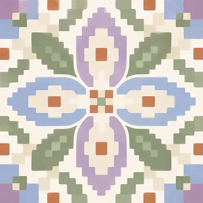 Meadow Pixel Bloom Fliesenfolien primary image