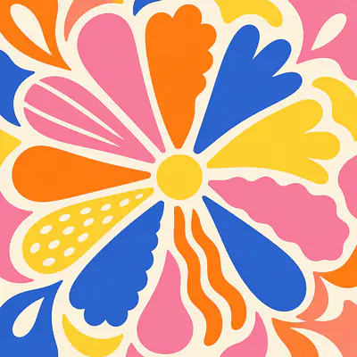 Pop Petal Wheel Fliesenfolien primary image