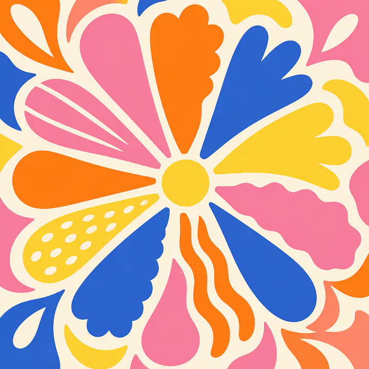 Pop Petal Wheel Tile Stickers