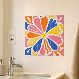 Pop Petal Wheel Tile Stickers