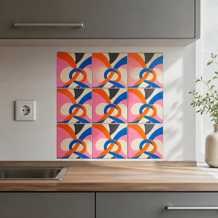 Energy Ribbon Knot Tile Stickers secondary image